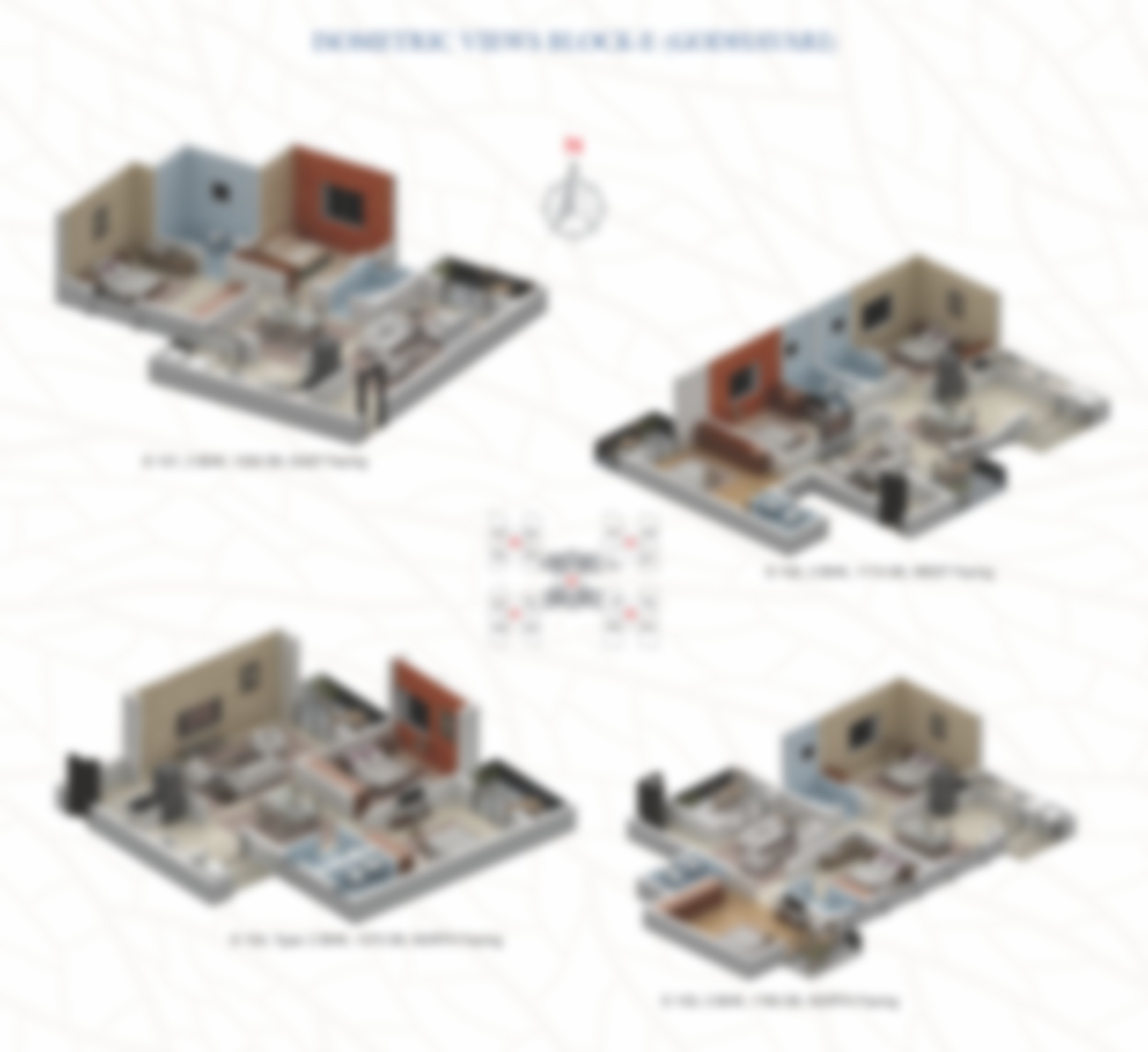 Blurred ISOMETRIC VIEWS – BLOCK E (GODHAVARI)