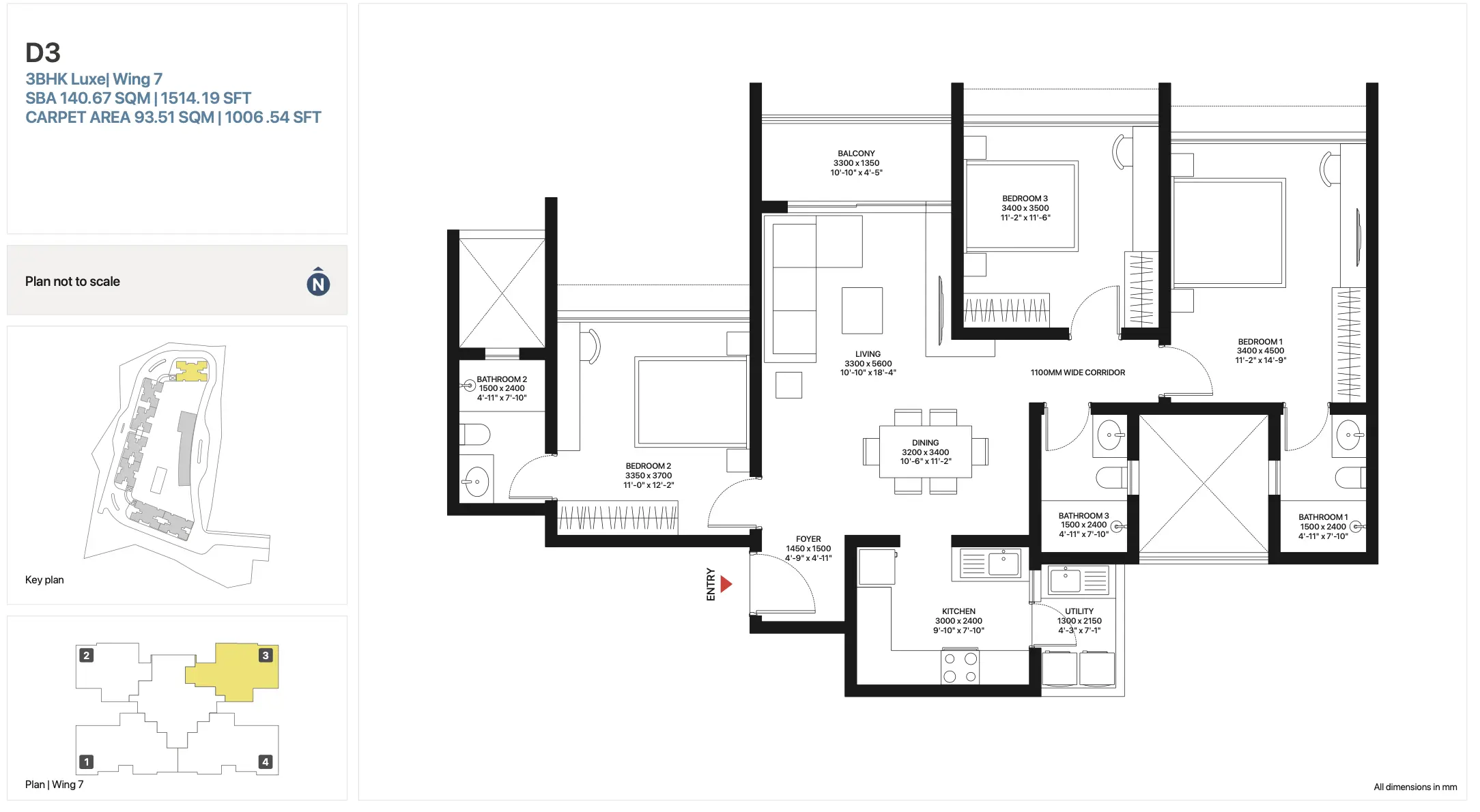 3BHK Luxe| Wing 7