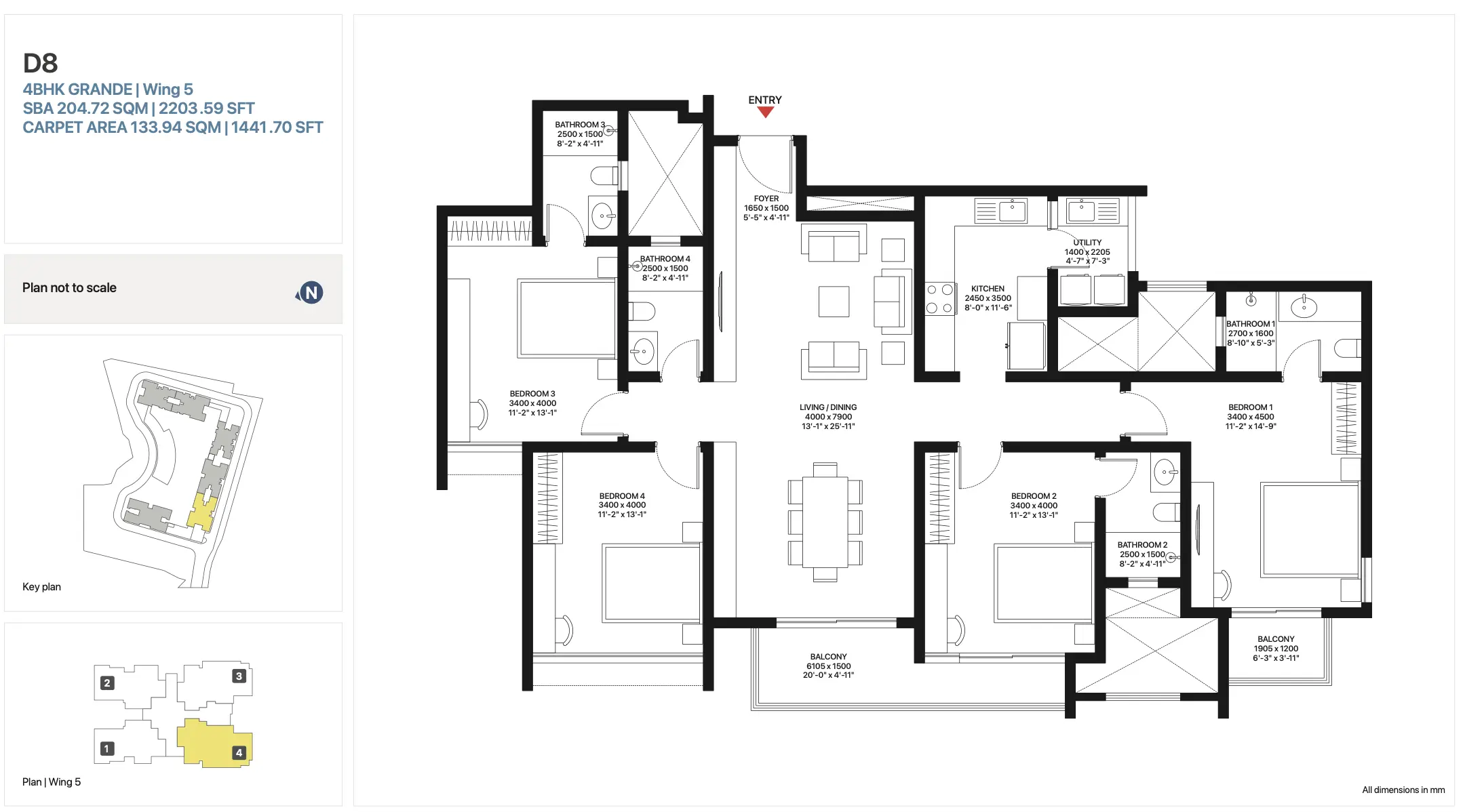 4BHK GRANDE | Wing 5