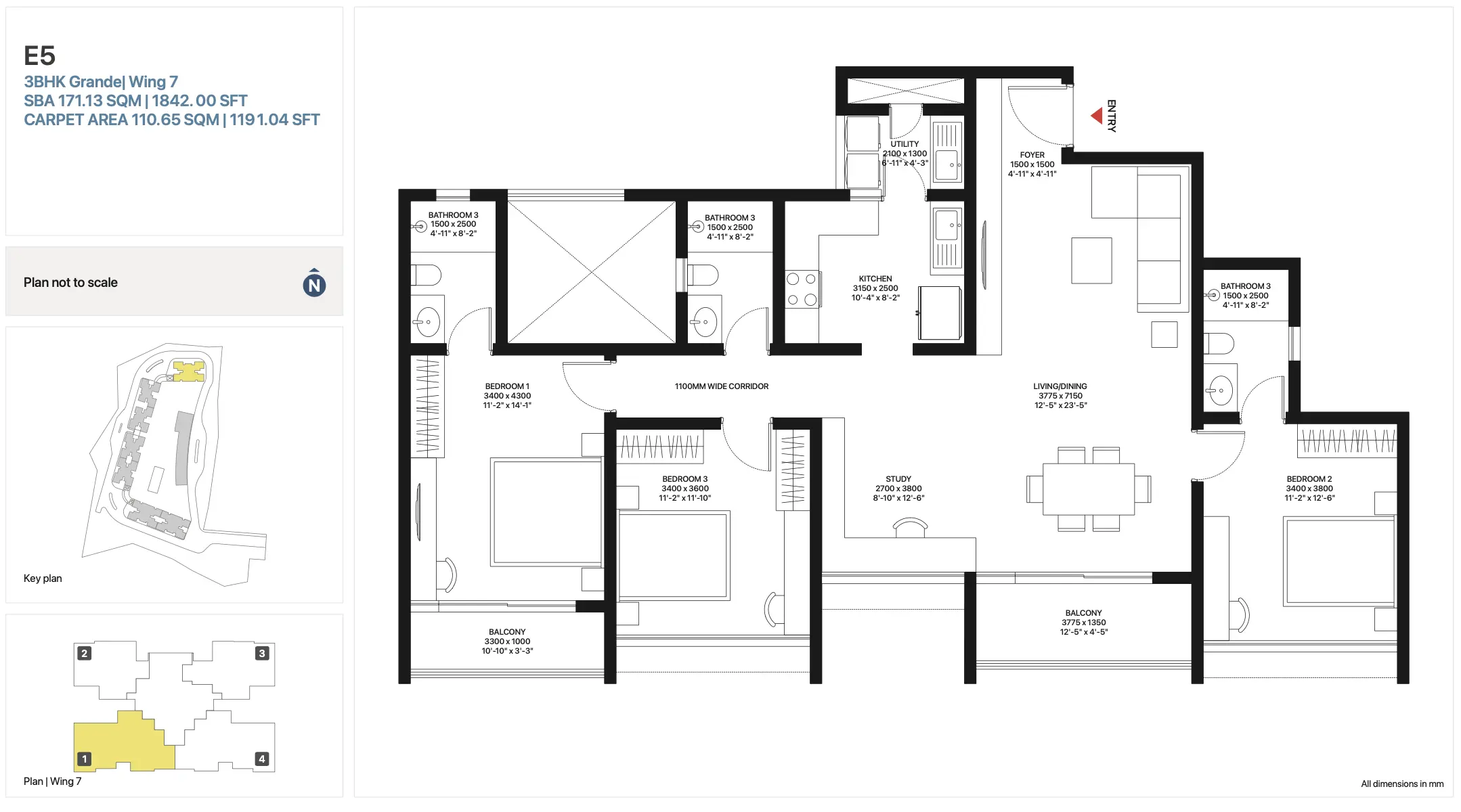 3BHK Grande| Wing 7